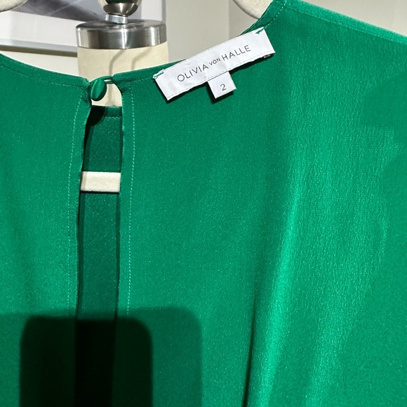 400$ Olivia Von Halle SILK MID-LENGTH DRESS SIZE XS - Picture 12 of 12